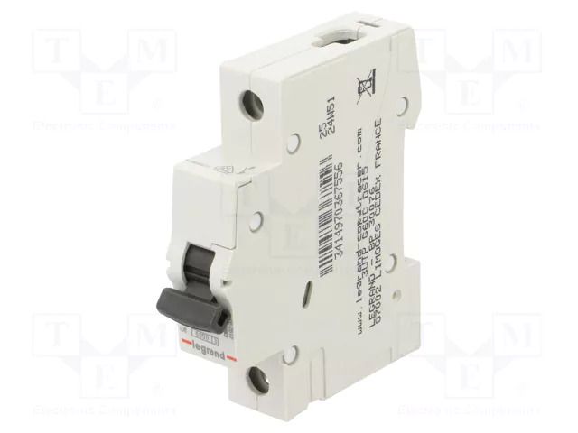 Circuit breaker; 230VAC; Inom: 20A; Poles: 1; Charact: C; 6kA; IP20 LEGRAND 419203