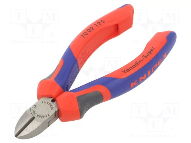Pliers; side,cutting; ergonomic two-component handles; 125mm KNIPEX KNP.7002125