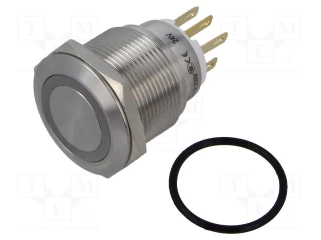 Switch: vandal resistant; Pos: 2; SPDT; 3A/220VAC; 5A/24VDC; IP65 ONPOW GQ22-L-11EJR24VS