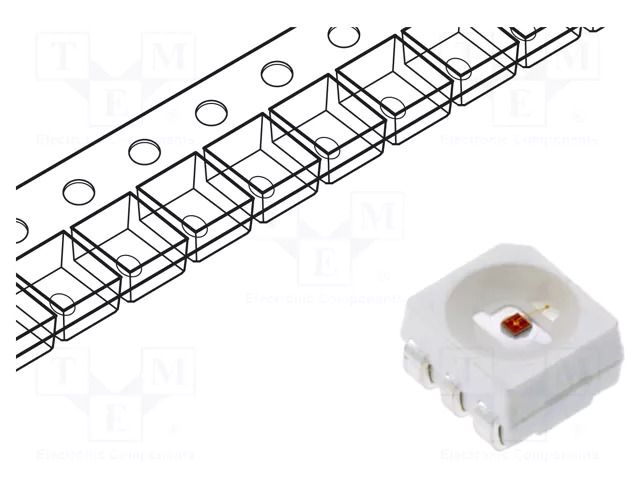 LED; red; SMD; PLCC6; 4000÷6000mcd; 1.6÷2.6VDC; 3.4x3.3x1.9mm; 120° LUCKYLIGHT LL-R3433VC-M15-CAM