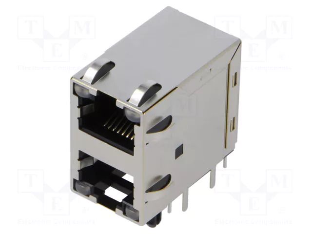 Connector: RJ45; socket; PIN: 8; shielded,with LED; 8p8c; THT ADAM TECH MTJG288JX1FSGPGL16