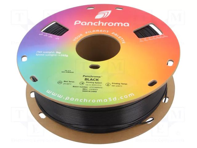 Filament: CoPE; 1.75mm; black; 190÷230°C; 1kg; Table temp: 25÷60°C POLYMAKER CA14001