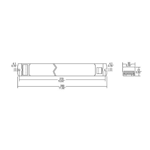 60W current LED driver 150-500mA 50-220V, PUSH-SWITCH, DALI2, TCI 127612