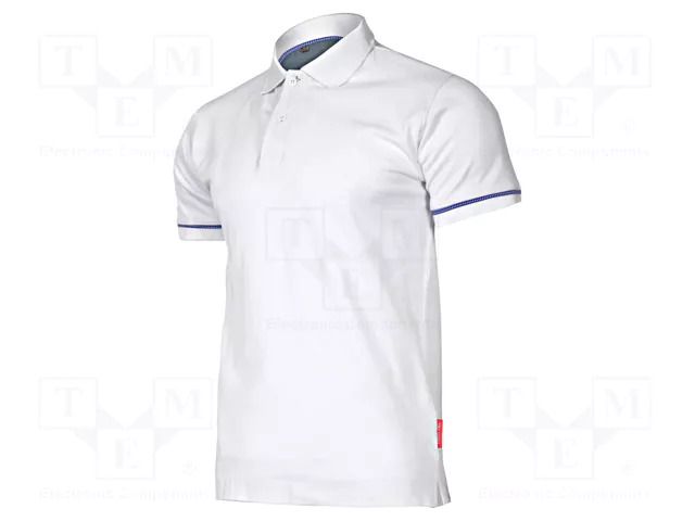 Polo shirt; Size: M; white; 220g/m2 LAHTI PRO LAHTI-L4030802