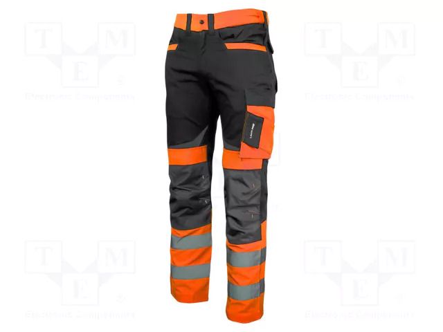 Dungarees; Size: XXXL; black-orange; warning; 270g/m2 LAHTI PRO LAHTI-L4051206