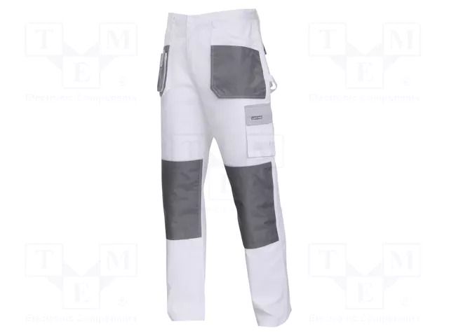 Dungarees; Size: XXXL; white-grey; 240g/m2 LAHTI PRO LAHTI-L4051360