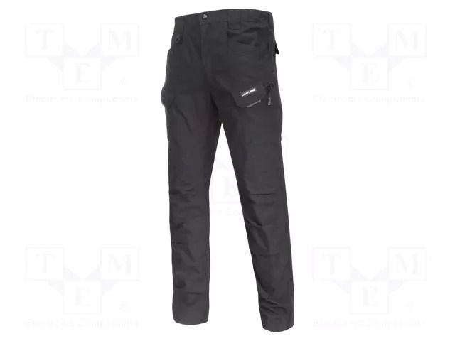 Dungarees; Size: XXXL; black; slim-fit; 255g/m2; combat trousers LAHTI PRO LAHTI-L4051506