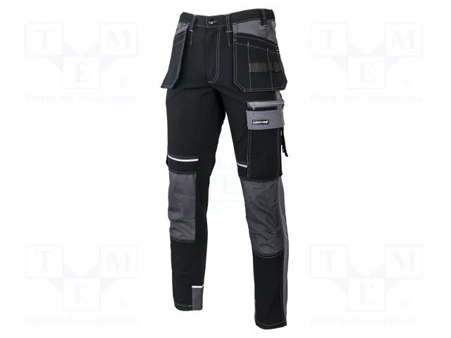 Dungarees; Size: S; black-grey; strengthened construction LAHTI PRO LAHTI-L4052001