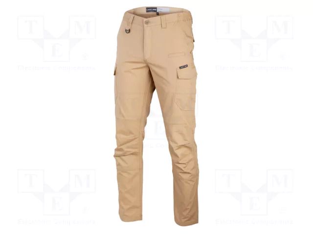 Dungarees; Size: S; beige; slim-fit; 220g/m2; combat trousers LAHTI PRO LAHTI-L4052101