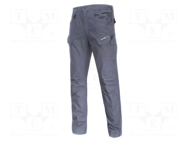 Dungarees; Size: XL; grey; slim-fit; 255g/m2; combat trousers LAHTI PRO LAHTI-L4053304