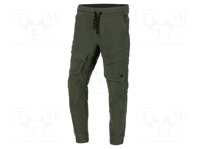 Dungarees; Size: XL; green; STRETCH; JOGGER; 415g/m2 LAHTI PRO LAHTI-L4053704