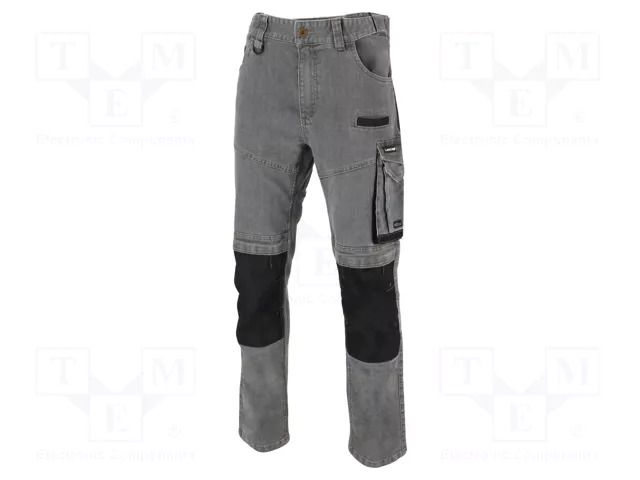 Dungarees; Size: XXL; grey; slim-fit,strengthened construction LAHTI PRO LAHTI-L4054205