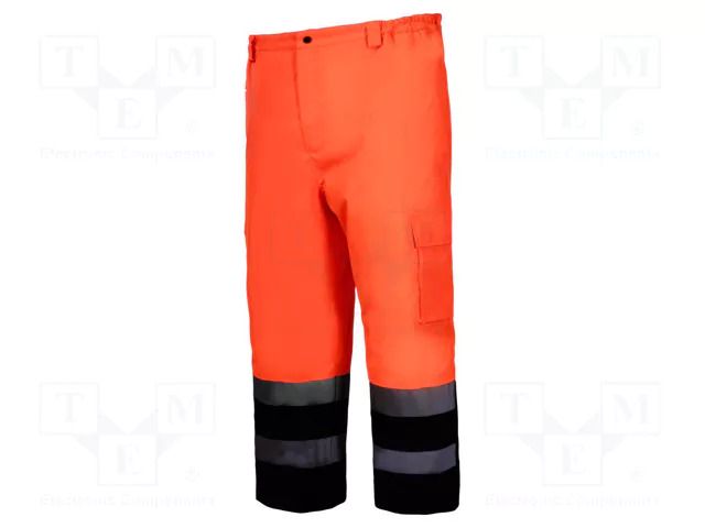 Dungarees; Size: L; orange; furlined,warning; Class: 2; 180g/m2 LAHTI PRO LAHTI-L4100103