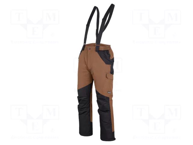 Dungarees; Size: XXXL; brown-black; on suspenders,furlined LAHTI PRO LAHTI-L4101606