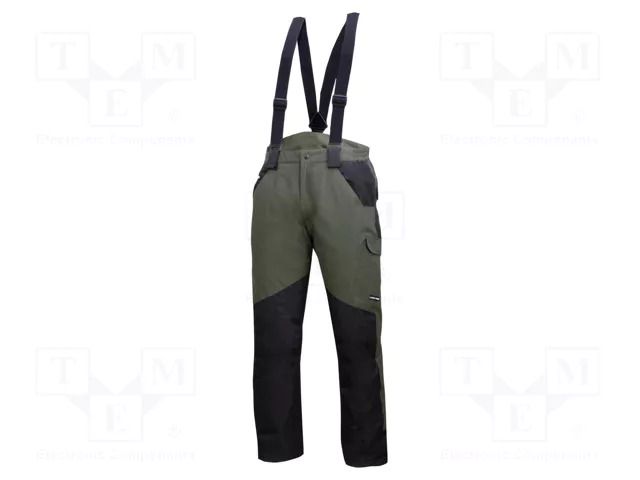 Dungarees; Size: XXXL; green-black; on suspenders,furlined LAHTI PRO LAHTI-L4101706