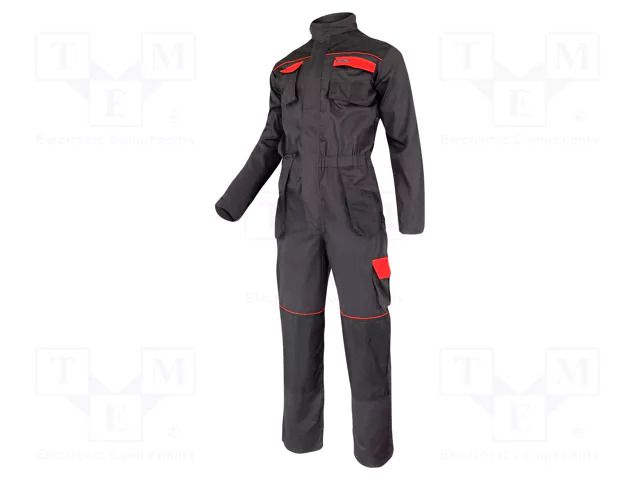 Protective coverall; Size: 48,S; graphite-orange; 190g/m2 LAHTI PRO LAHTI-L4150148