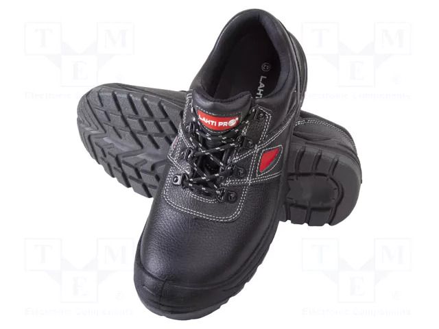 Shoes; Size: 46; black-red; leather; slip; with metal toecap LAHTI PRO LAHTI-LPPOMC46