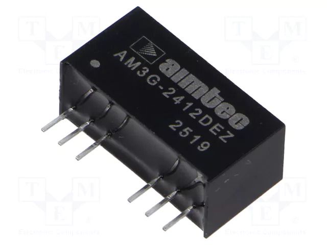 Converter: DC/DC; 3W; Uin: 18÷36VDC; Uout: -12VDC; Uout2: 12VDC; SIP8 AIMTEC AM3G-2412DEZ