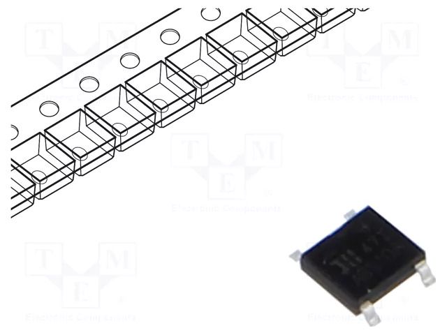 Bridge rectifier: single-phase; Urmax: 1kV; If: 1A; Ifsm: 35A; SOPA4 DIODES INCORPORATED ABS10A-13