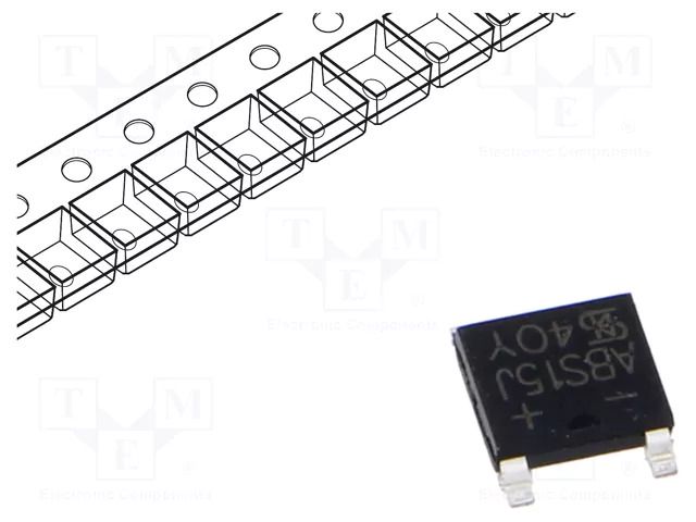 Bridge rectifier: single-phase; Urmax: 600V; If: 2A; Ifsm: 40A; ABS TAIWAN SEMICONDUCTOR ABS15J-TSC