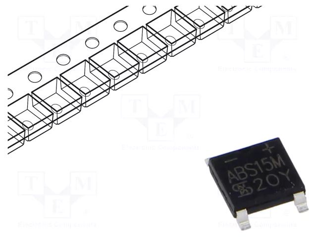 Bridge rectifier: single-phase; Urmax: 1kV; If: 2A; Ifsm: 40A; ABS TAIWAN SEMICONDUCTOR ABS15M-TSC