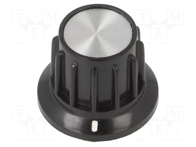 Knob; with flange; Øshaft: 6.35mm; screw TE Connectivity PKA70B1/4