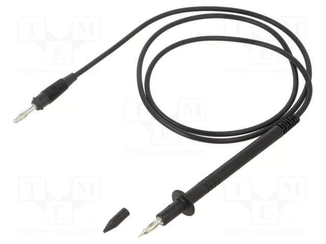 Test lead; 60VDC; 30VAC; 16A; probe tip,banana plug 4mm; Len: 1m HIRSCHMANN T&M PL3SW