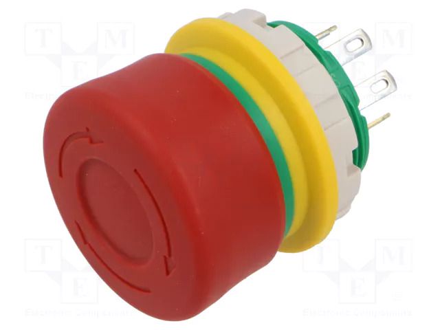Switch: emergency stop; 22mm; Stabl.pos: 2; NC + NO; red; IP65; XW IDEC XW1E-BV3SG12TR
