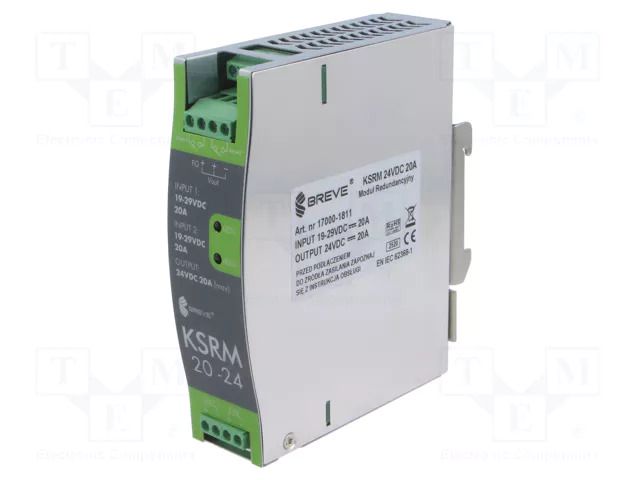 Module: redundancy; KSRM BREVE TUFVASSONS KSRM-24V-20A
