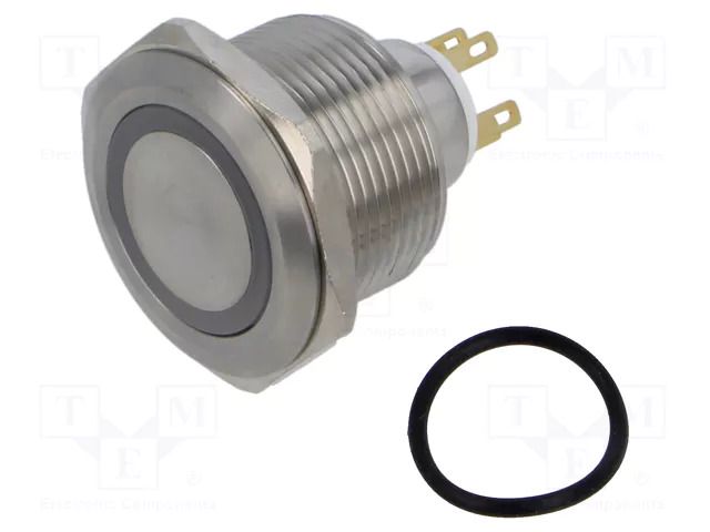 Switch: vandal resistant; Pos: 2; SPDT; 3A/220VAC; 5A/24VDC; IP65 ONPOW GQ30-L-11ZEJY12VS