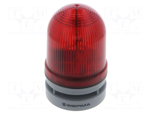 Signaller: lighting-sound; 12÷24VDC; 12÷24VAC; red; IP66; -30÷60°C WERMA WER-46112070