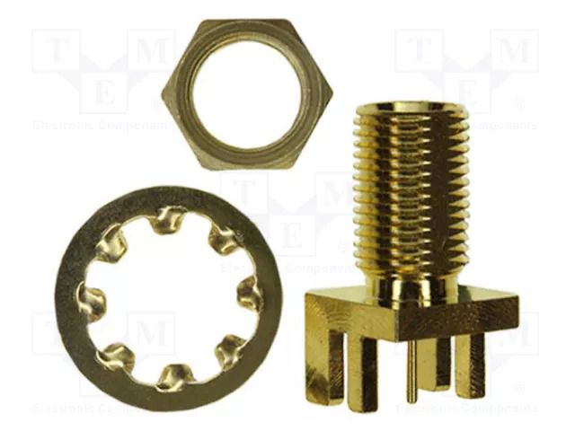 Connector: MCX; socket; female; card edge,with long thread; 50Ω LINX TECHNOLOGIES CONMCX003.031-L