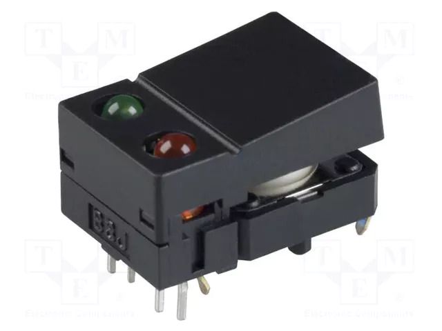 Switch: keypad; Pos: 2; SPST-NO; 0.05A/24VDC; orange; LED; red/green OMRON Electronic Components B3J-6200