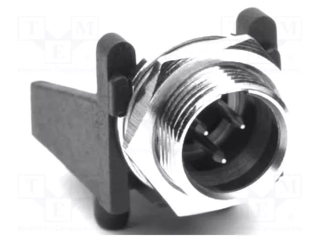 Connector: XLR mini; plug; male; PIN: 5; 4A; right; Enclos.mat: brass AMPHENOL AG5MCCH