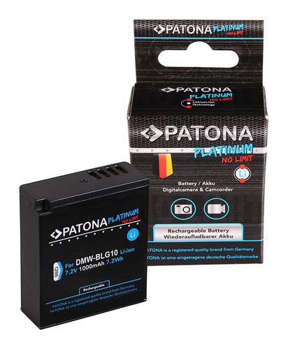 PATONA Platinum Battery f. Panasonic DMW-BLG10, DMW-BLE9,  DMC-GF3, DMC-LX85, DMC-LX100, PATONA 1286 4055655206778