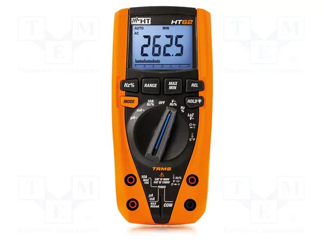 Digital multimeter; LCD; 4-digit; VDC: 600mV,6V,60V,600V,1kV HT INSTRUMENTS HTI-HR000002