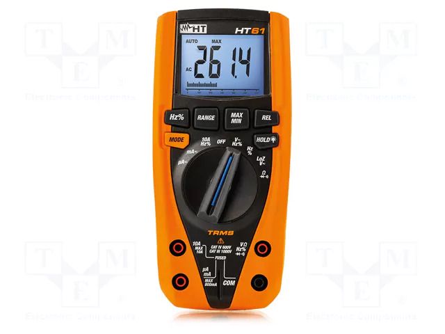 Digital multimeter; LCD; 4-digit; VDC: 600mV,6V,60V,600V,1kV HT INSTRUMENTS HTI-HR000003