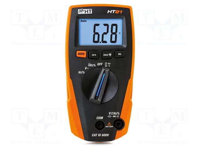 Digital multimeter; LCD; 4-digit; VDC: 4V,40V,400V,600V; 0÷50°C HT INSTRUMENTS HTI-HR000021