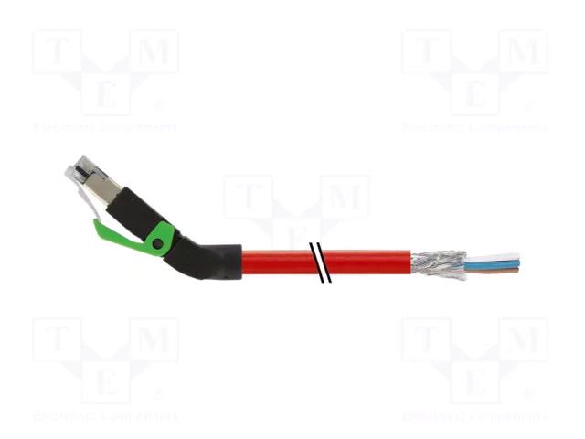 Patch cord; Cat: 5e; wires,RJ45 up angled plug; stranded; Cu; 0.3m MURRELEKTRONIK 7000-74121-7920030