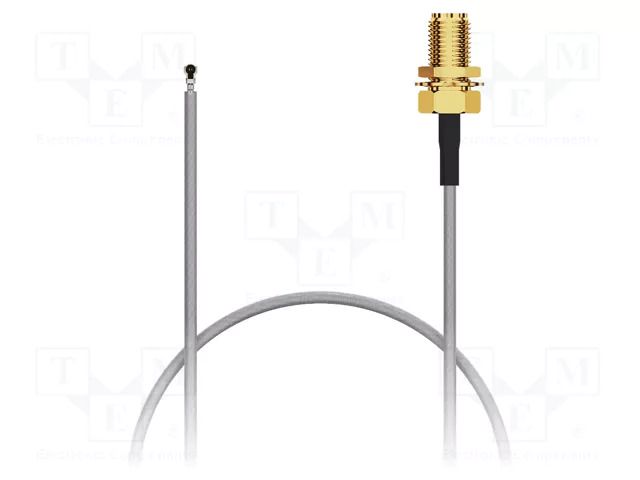 Cable; IPEX MHF 5L,RP-SMA female; grey; angled,straight; 0÷6GHz GCT CAB432RF-0200-A-1