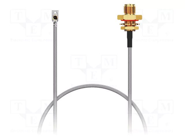 Cable; IPEX MHF LK,RP-SMA female; black; -40÷85°C; 0÷6GHz; 200mm GCT CAB464RF-0200-A-1