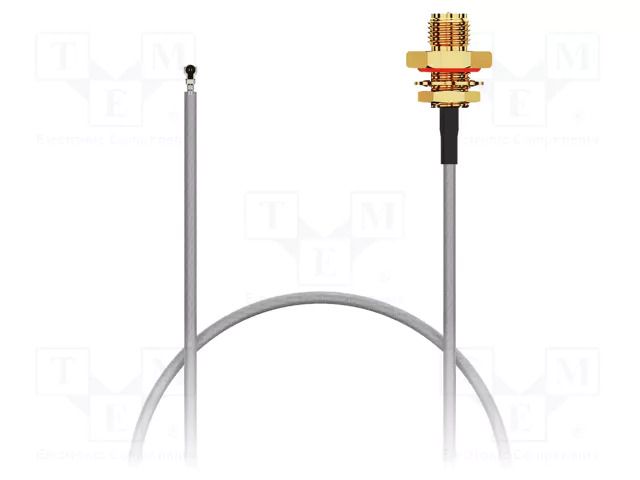 Cable; IPEX MHF 5L,RP-SMA female; grey; -40÷85°C; 0÷6GHz; 200mm GCT CAB467RF-0200-A-1