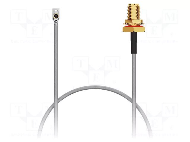 Cable; IPEX MHF LK,SMA female; black; -40÷85°C; 0÷8GHz; 150mm; 50Ω GCT CAB529RF-0150-A-1