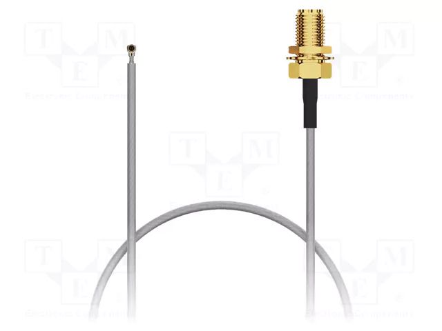 Cable; IPEX MHF 4,RP-SMA female; grey; angled,straight; -40÷85°C GCT CAB550RF-0200-A-1