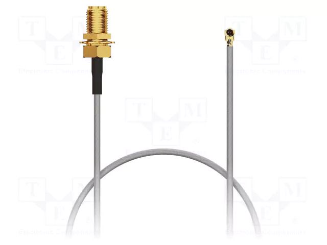 Cable; IPEX MHF,SMA female; grey; -40÷85°C; 0÷6GHz; 100mm; 50Ω GCT 348-RF-100-A-1