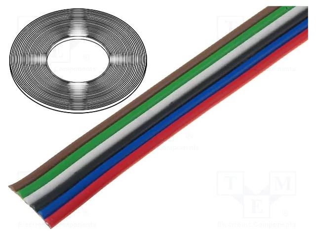 Wire: ribbon; TLWY; 6x0.75mm2; stranded; Cu; unshielded; PVC; 300V TECHNOKABEL 5.2.173