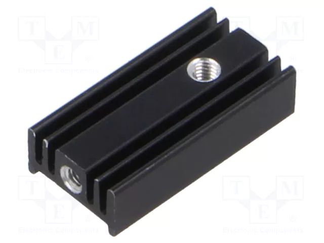 Heatsink: extruded; grilled; black; L: 25mm; W: 12.6mm; H: 6.5mm FISCHER ELEKTRONIK SK95/25/SA/M3/M2.5