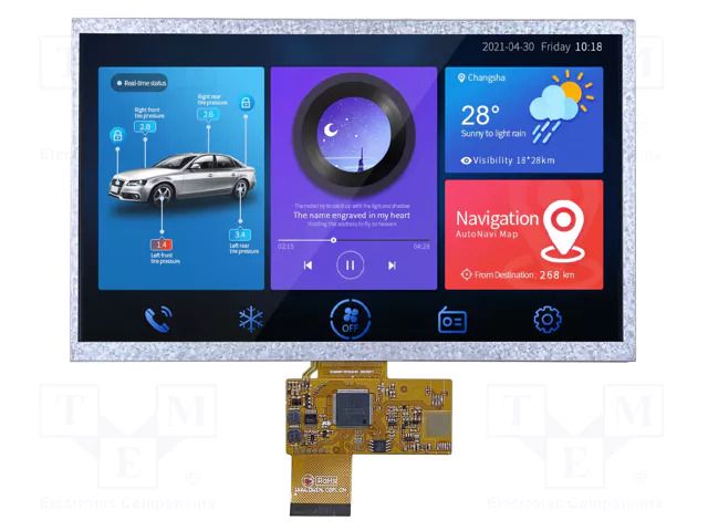 Display: TFT; 10.1"; 1024x600; Illumin: LED; 16MBFLASH; RGB; 50pin Dwin Technology DMG10600F101-01WN