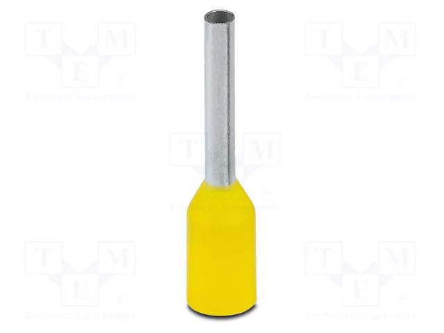 Tip: bootlace ferrule; insulated; copper; 0.25mm2; Bit len: 6mm PHOENIX CONTACT AI0.25-6YE