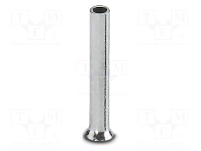 Tip: bootlace ferrule; non-insulated; copper; 0.25mm2; tinned PHOENIX CONTACT A0.25-7